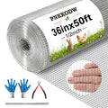 PNKKODW 1/2'' 36inx50ft Hardware Cloth, 19 Gauge Chicken Wire Fence, Hot Dipped Galvanized After Welding Wire Fencing Mesh Roll for Garden Fence Tree Guard, Poultry Animal Netting Cage Fence, Silver