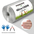 PNKKODW 1/2'' 48inx100ft Hardware Cloth, 19 Gauge Chicken Wire Fence, Hot Dipped Galvanized After Welding Wire Fencing Mesh Roll for Garden Fence Tree Guard, Poultry Animal Netting Cage Fence, Silver