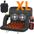 PNKKODW 23" Heated Massage Stadium Seats for Bleachers with Back Support, Portable Stadium Chair with 6 Reclining Positions, Armrest, for Outdoor£¨NO BATTERY)