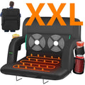 PNKKODW 25IN Heated Massage Stadium Seats for Bleachers with Back Support, Portable Stadium Chair with 6 Reclining Positions, Armrest, for Outdoor（NO BATTERY)