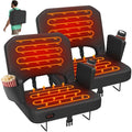 PNKKODW 2pcs XL Heated Stadium Seats for Bleachers, Bleacher Chairs with Cushion and Armrest,Portable Stadium Seats for Outdoor Sports(NO Battery)