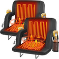 PNKKODW 23" 2PCS Heated Stadium Seats for Bleacher with back support, wide cushion, USB 3-heat, 5 pockets, fortable portable for camping, games, sports(No Battery)